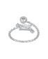 ფოტო #1 პროდუქტის Geometric Cubic Zirconia (2.04 ct. t. w.) Bypass Ring in Sterling Silver