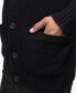 ფოტო #9 პროდუქტის Men's Shawl Collar Heavy Gauge Cardigan with City Patch