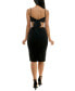 Women's Square-Neck Split-Hem Bodycon Dress