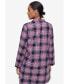 ფოტო #2 პროდუქტის Plus Size Flannel Sleep Shirt