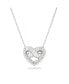 Фото #1 товара Swarovski crystal Mixed Cuts Heart Matrix Pendant Necklace
