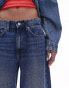 Topshop Gilmore low slung boyfriend jeans in rich blue Синий, W34 L32 - фото #4