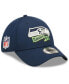 Фото #1 товара Men's College Navy Seattle Seahawks 2022 Sideline 39THIRTY Coaches Flex Hat