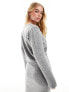 Фото #7 товара JDY knitted v neck jumper co-ord in grey