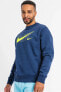 Фото #3 товара Толстовка мужская Nike Air Sportswear Clup Голубая Стандартного кроя