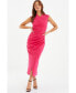 Фото #1 товара Women's Maxi Dress With Wrap Button Detail