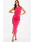 ფოტო #1 პროდუქტის Women's Maxi Dress With Wrap Button Detail