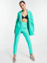 Фото #4 товара ASOS DESIGN jersey tapered suit trousers in green
