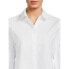 Фото #4 товара Time and Tru Button-Down Shirts Women's XS 0-2 White Long Sleeve Polyester Blend