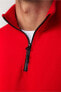 Erkek Dik Yaka Tüylenme Yapmayan Soğuk Geçirmez Standart Fit Rahat Kesim Kırmızı Polar Sweatshirt