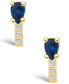 Фото #1 товара Серьги Macy's Sapphire and Diamond Stud