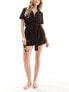 Brave Soul towelling playsuit in brown