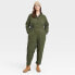 Фото #2 товара Women's Long Sleeve Button-Front Coveralls - Universal Thread Green 28