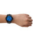 ფოტო #5 პროდუქტის Men's Vert Three Hand Date Black Stainless Steel Watch 44mm