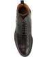 ფოტო #4 პროდუქტის Men's Saint Handwoven Leather Wingtip Dress Boots