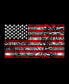 Men's Word Art American Flag Fireworks Long Sleeve T-shirt