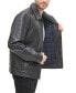 Фото #3 товара Men's Faux Leather Laydown Collar Jacket