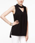 Alfani Women's Sleeveless Cutout Collar Top Black 8