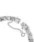 ფოტო #3 პროდუქტის Rhodium-Plated Square-Crystal Flex Bracelet