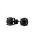 ფოტო #1 პროდუქტის 1.5CT Black On Black Round Solitaire Cubic Zirconia Stud Earrings For Women CZ Screw Back Plated Sterling Silver