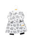 Фото #2 товара Toddler Girls Hudson Quilted Cotton Dress and Leggings, Black Toile