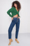 Фото #7 товара Женские джинсы Mom-fit  с высокой посадкой синие Factory Price