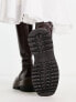 Фото #4 товара Free People rhodes tall leather boot in chocolate brown