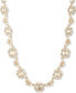 Gold-Tone Imitation Pearl, Stone & Crystal Fancy Collar Necklace, 16" + 3" extender