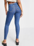 Topshop Joni jeans with super-rips in mid blue