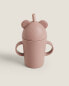 Children's silicone mouse tumbler with straw