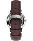 ფოტო #3 პროდუქტის Men's Waterbury Brown Leather Watch 40mm