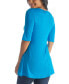 ფოტო #2 პროდუქტის Women's Elbow Sleeve Swing Tunic Top