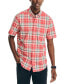 ფოტო #1 პროდუქტის Men's Classic-Fit Plaid Short-Sleeve Shirt