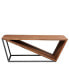 Фото #4 товара Small Metal and Wood Triangular Table for Home Display