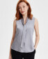 Фото #1 товара Petite Sleeveless Tie-Neck Blouse