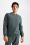 Fit Standart Fit Bisiklet Yaka Sweatshirt