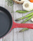 French Enameled Cast Iron Fry Pan with Cast Iron Handle, 8-inch
