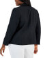 Plus Size Shawl Collar Open Front Blazer