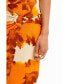 Women's Tie-dye wrap midi skirt