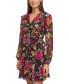 Women's Printed Chiffon V-Neck Dress