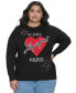 ფოტო #1 პროდუქტის Plus Size Beaded Heart Sweater, Created for Macy's