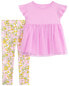 Фото #4 товара Baby 2-Piece Tulle Top & Floral Legging Set 3M