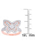 ფოტო #3 პროდუქტის Cubic Zirconia Butterfly Ring in Fine Rose Gold Plate or Fine Silver Plate