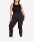 Фото #5 товара Plus Size Super Stretch Zip Regular Length Pant