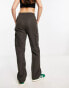 Фото #3 товара Only wide leg cargo trousers in brown