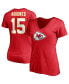 Women's Patrick Mahomes Red Kansas City Chiefs Player Icon Name and Number V-Neck T-shirt