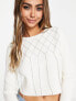 Фото #1 товара ASOS DESIGN jumper with embellished chain in cream