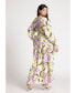 Plus Size Printed V Neck Maxi Dress - 28, Abstract Floral Flourish