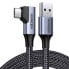 Фото #1 товара Kabel przewód kątowy USB - USB-C 5Gb/s 3A 1m czarny