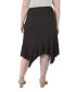 Plus Size Elastic Waist Handkerchief Skirt